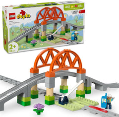 LEGO DUPLO Town Railway Bridge and Tracks - Ensemble d'extension, cadeau pour les enfants de 2 ans et plus, ensemble de construction et de reconstruction, ensemble de développement préscolaire, jouet éducatif 10426 Ensembles de construction Besuche den LEGO-Store Default Title