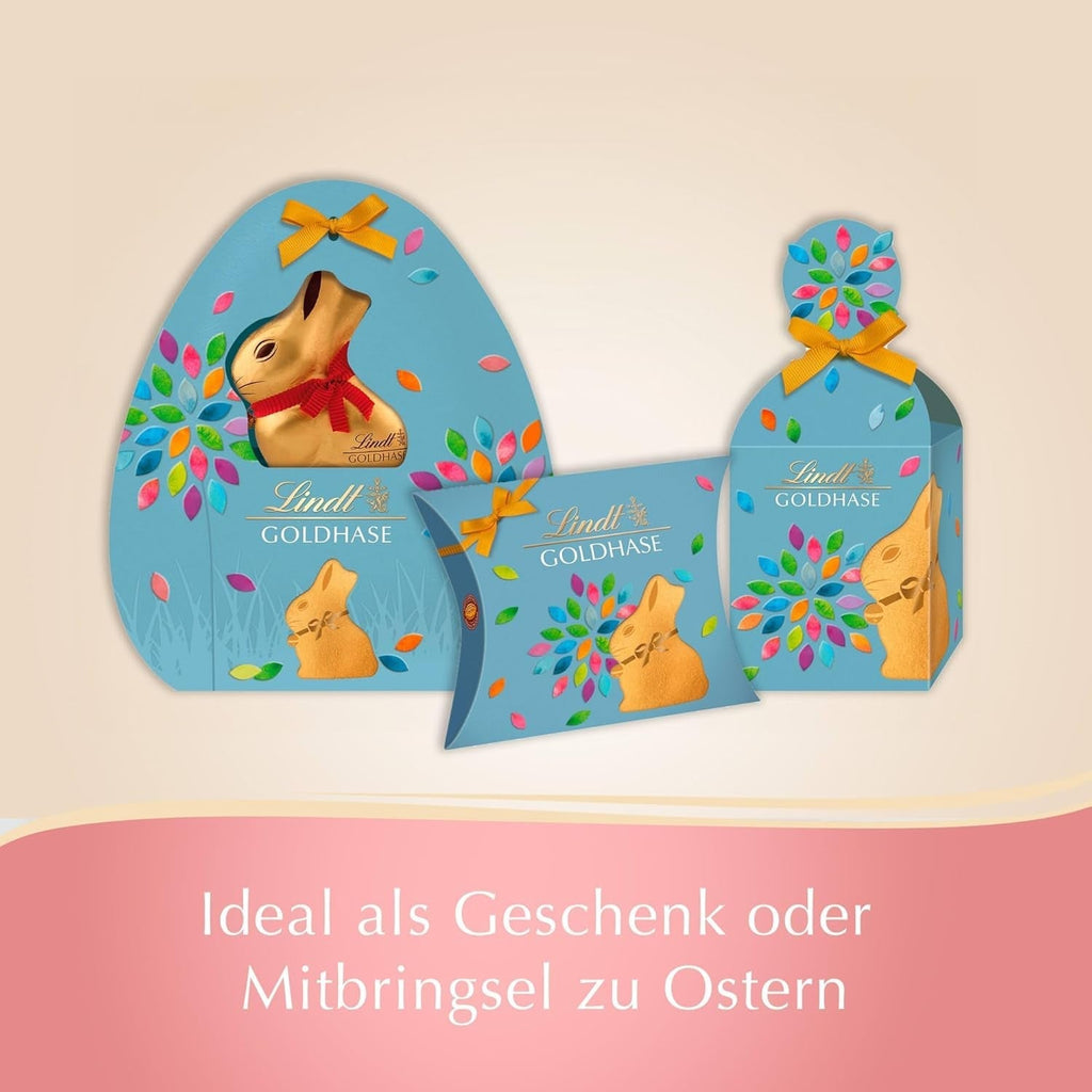 Lindt GOLDHASE Geschenk | 266 G | Vollmilch-Goldhasen & Schokoladen-Eier (Vollmilch, Cresta, Nougat) | Perfektes Schokoladen-Geschenk Für Ostern & Frühling Naty Shop