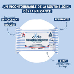 Paquet de 8 paquets de lingettes nettoyantes compostables à l'eau, 50 pièces