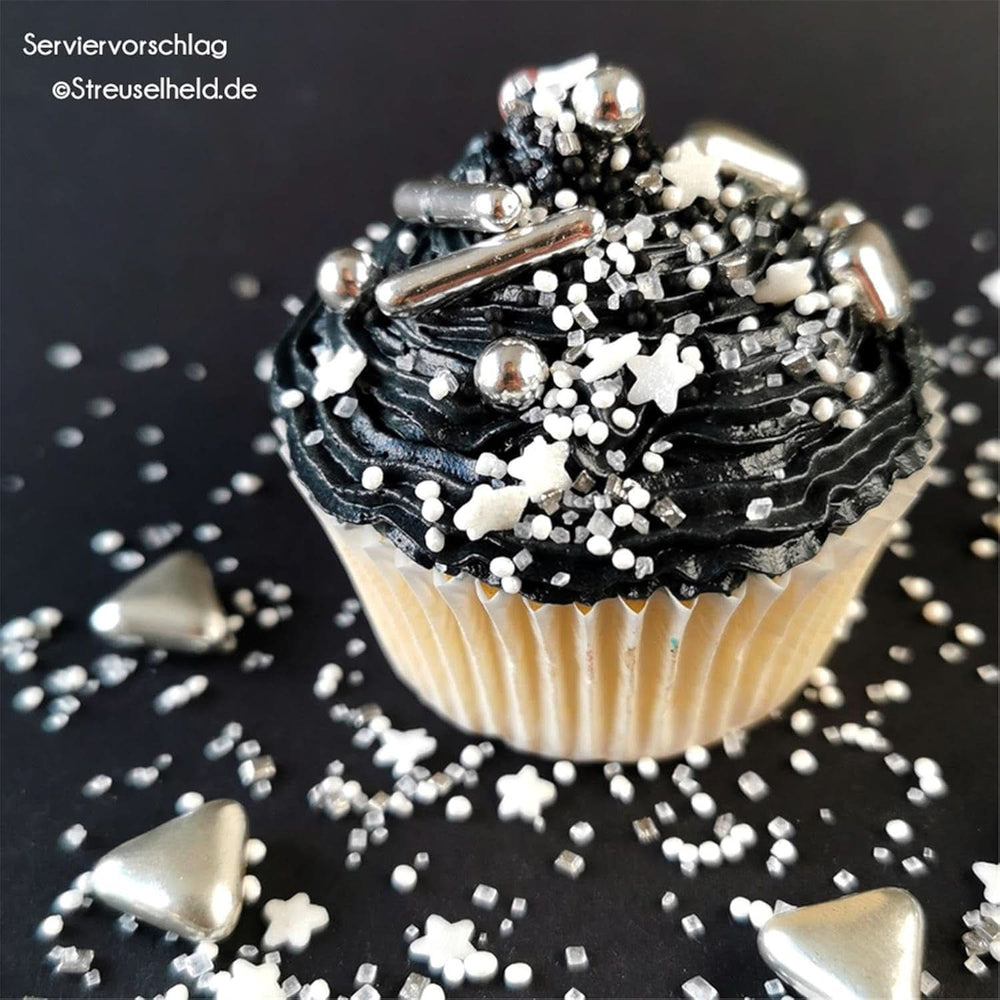 Streusel Hero Chocolate Mix Silver White Sprinkles, 40 grammes Naty Shop