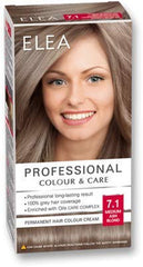 Crème de coloration permanente professionnelle 7.1 blond gris moyen avec complexe de soin à l'huile Naty Shop teinture pour cheveux couleur ivoire 1 pièce (lot de 1)