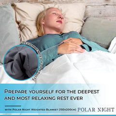 Couverture lestée Polar Night pour adultes 150 X 200 Cm, 9 Kg - Couverture lestée pour sommeil profond, couverture lourde, couverture thérapeutique en 100% microfibre, couverture relaxante Oeko-Tex® 100 Couette Standard Lits et Couvertures Polar Night
