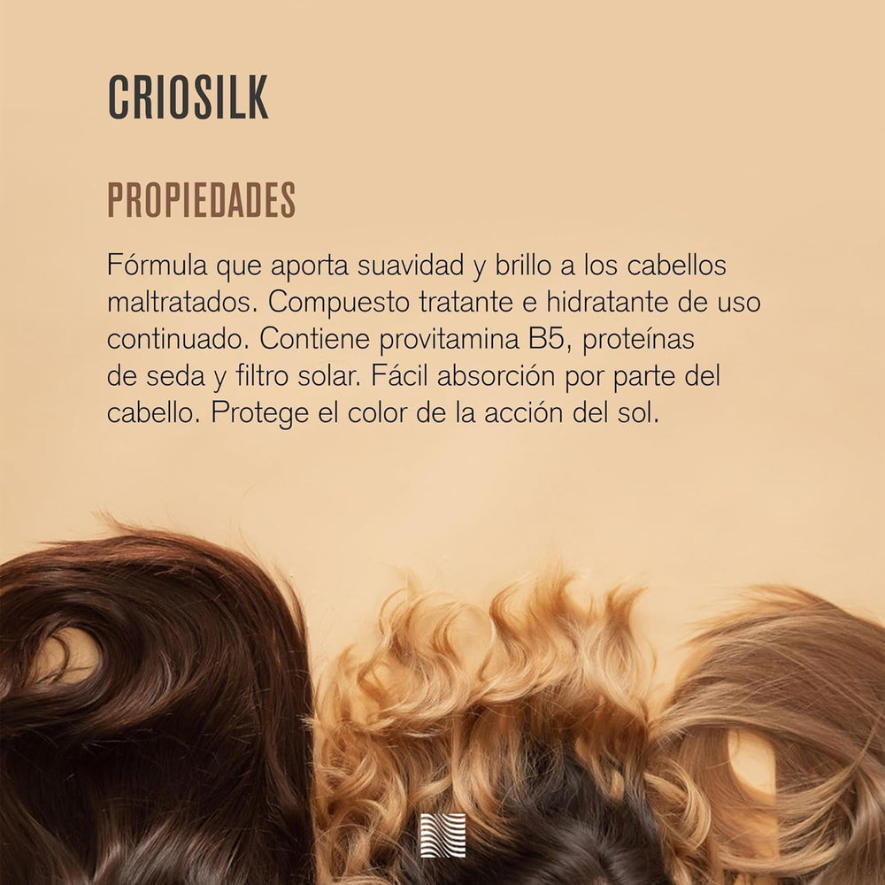Après-shampooing Criosilk, 300 ml, à la provitamine B5 et aux protéines de soie, redonne souplesse et brillance aux cheveux abîmés, hydrate et régénère les cheveux Masque capillaire Naty Shop