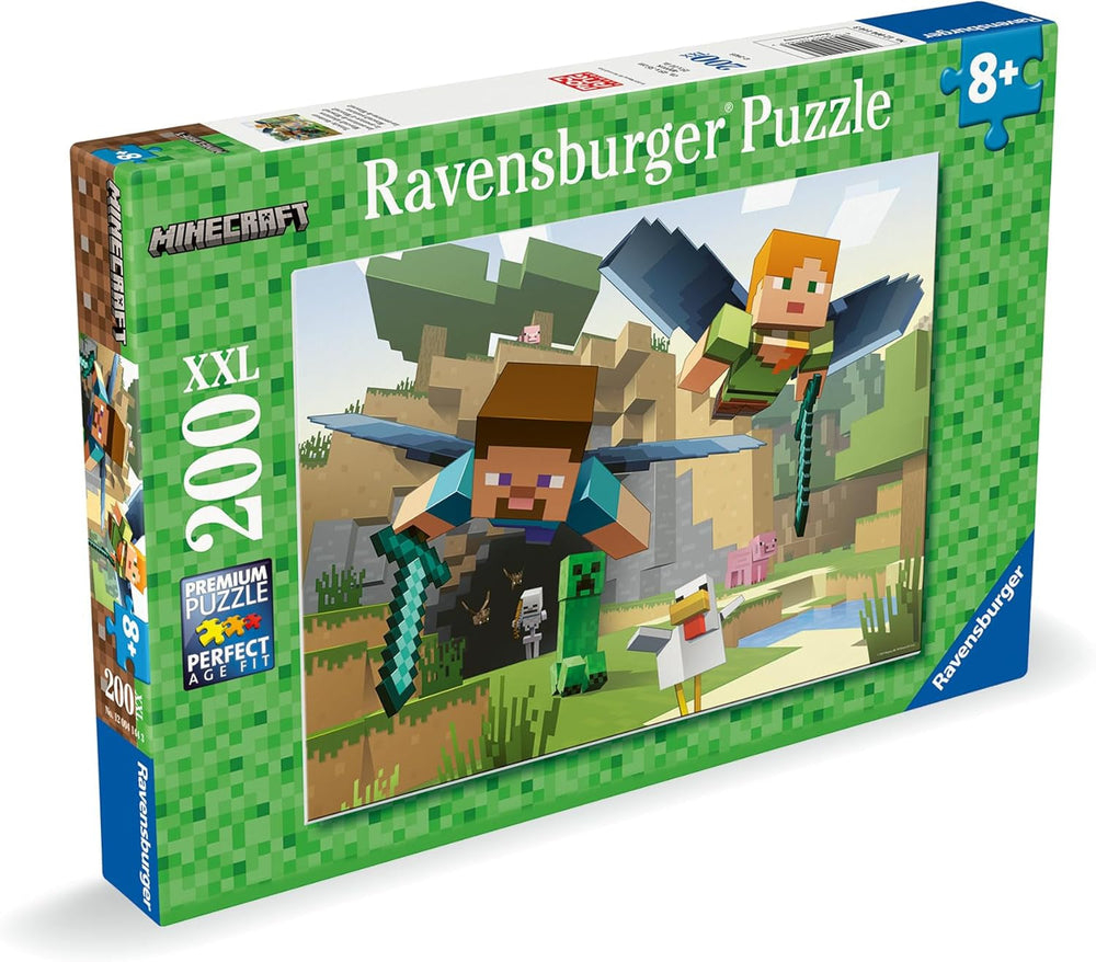 Ravensburger Puzzle pour Enfants - 12004144 - Minecraft - Puzzle Minecraft 200 pièces pour Enfants à partir de 8 Ans au Format XXL, Cadeaux Minecraft Puzzle Naty Shop