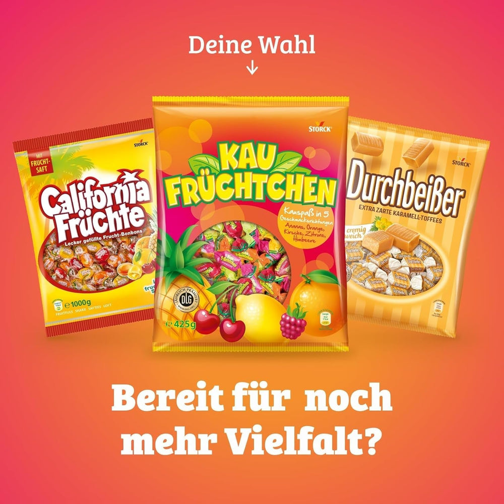 Kaufrüchtchen – 1 x 425G – caramels aux cinq arômes de fruits Naty Shop