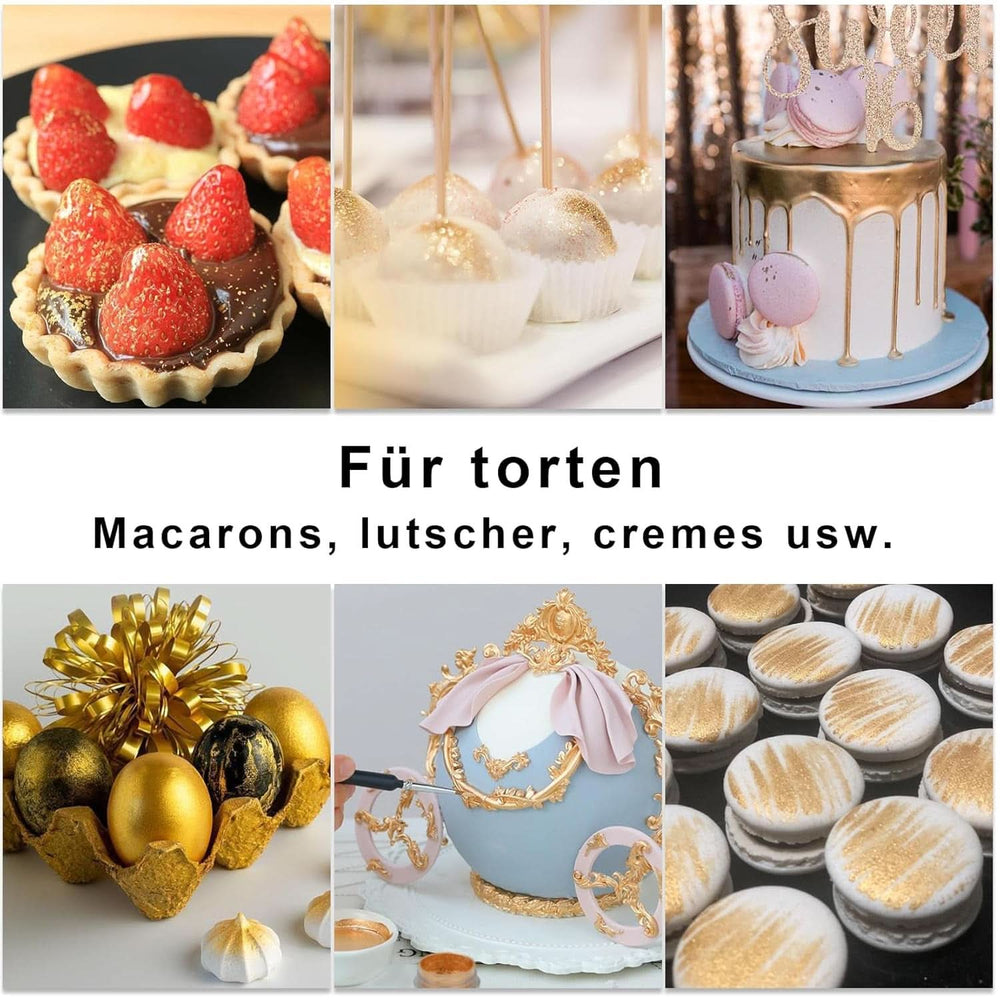 Set de paillettes comestibles, poudre, 3 grammes par couleur Naty Shop