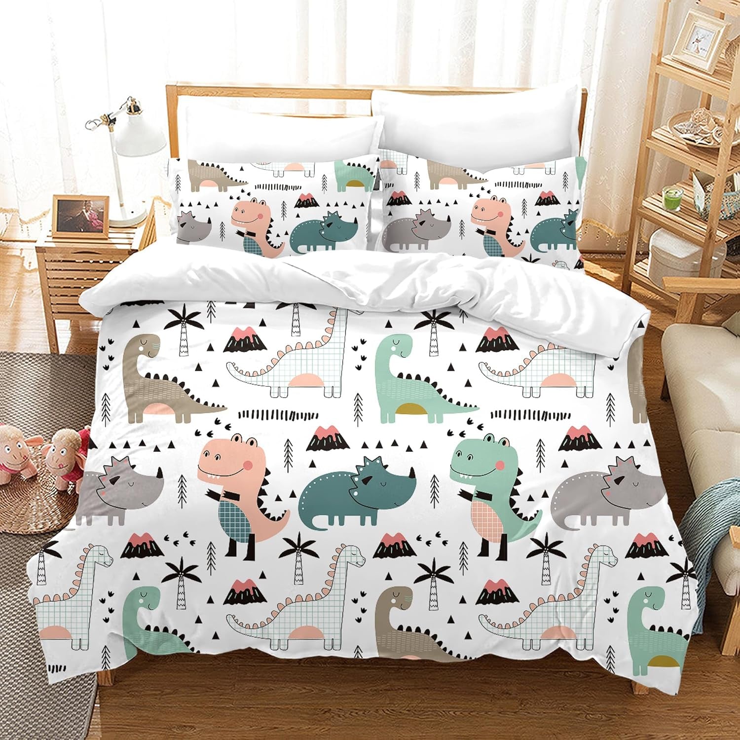 Lenjerie de pat pentru copii, Dinosaur Lenjerie de pat - copii Naty Shop