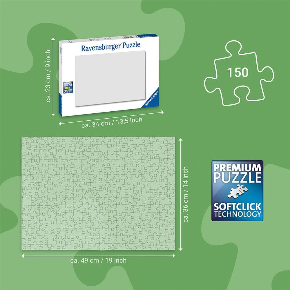 Puzzle pour enfants Ravensburger 13411 - Créatures marines sur la barrière de corail - Pourquoi ? Pourquoi? Pourquoi? Puzzle 150 pièces XXL + poster de connaissances, pour les enfants à partir de 7 ans Puzzle Naty Shop