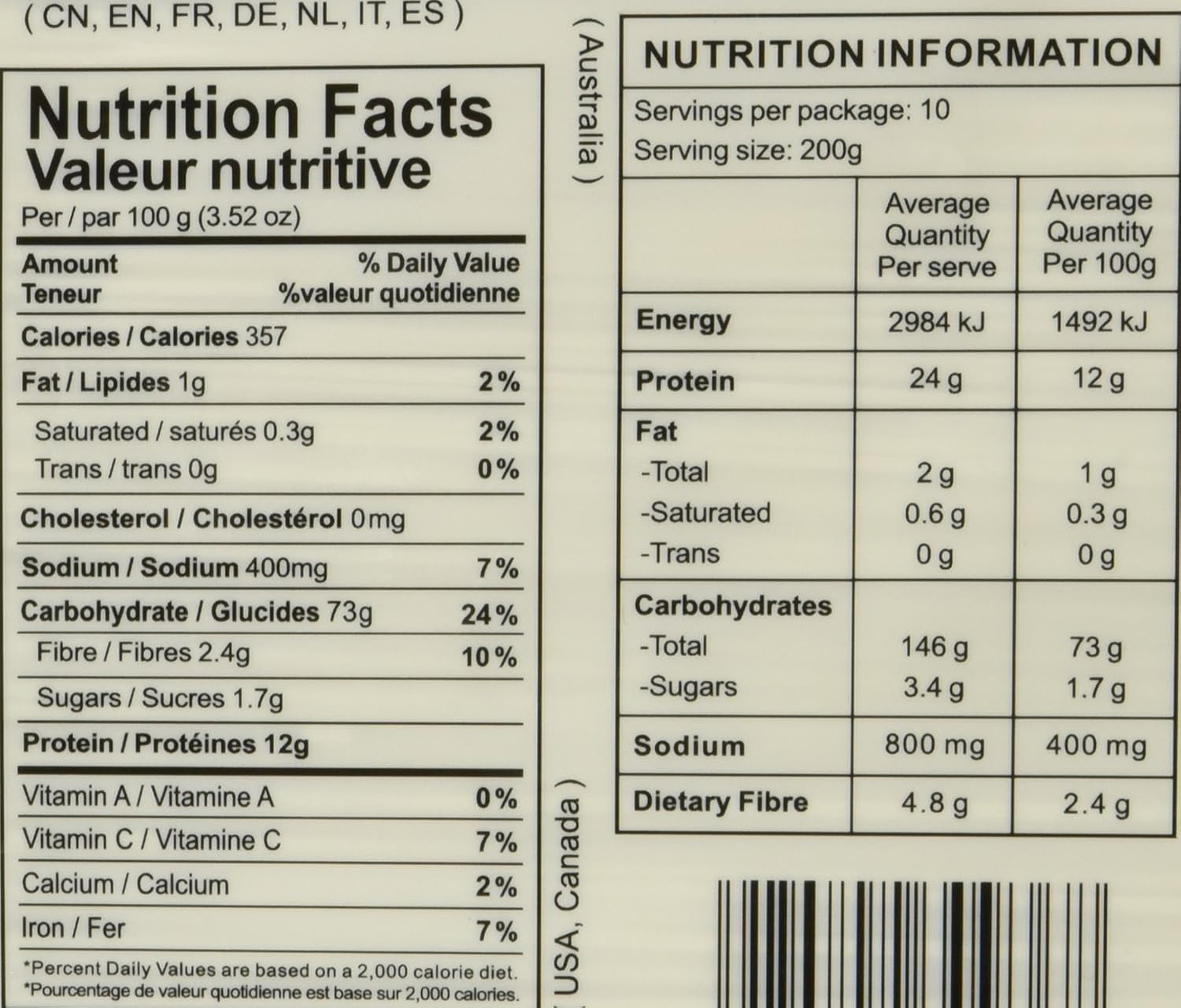 Nouilles de blé (Shanghai), 1 paquet (1 x 2 kg)