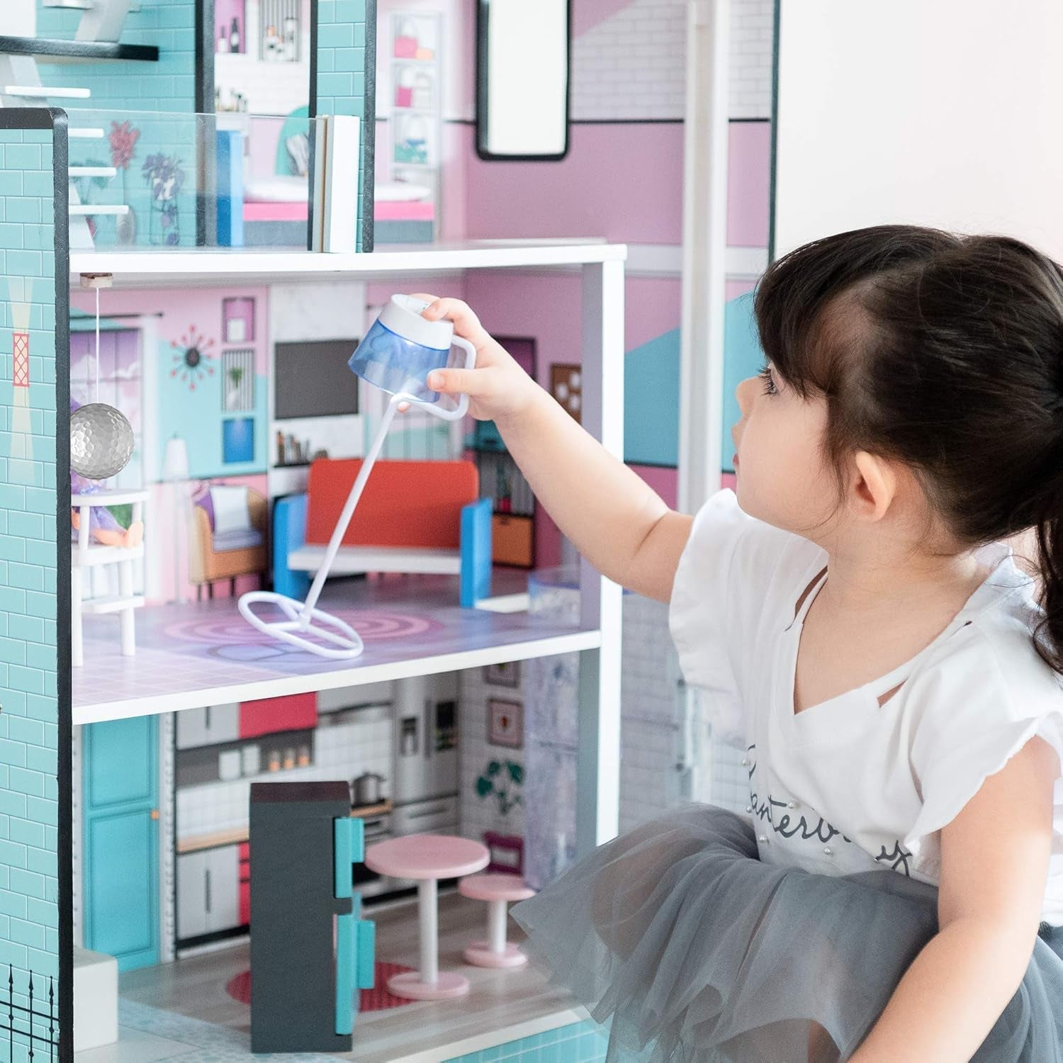 Olivia'S Little World Style Barcelona Casa de păpuși Casa de păpuși, albastru TD-13111D Casute de papusi Naty Shop