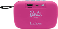 Lexibook Mattel Barbie - Enceinte Bluetooth portable, câbles, USB-C, carte SD/TF, haut-parleur Bluetooth, bleu/rosa, BT018BB