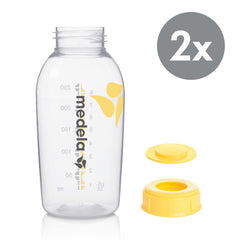 Biberons Medela pour conserver le lait maternel | Sans BPA | Pack de 2 × 250 ml Aliments pour bébé et accessoires d'allaitement Naty Shop