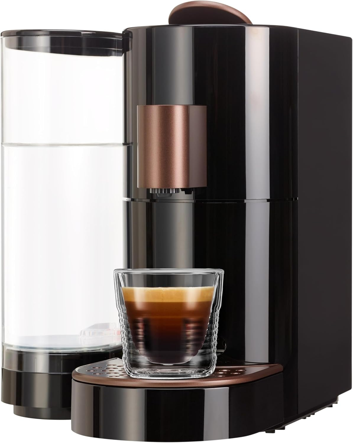 Machine à expresso à capsules K-FEE TWINS II pour café, thé et cacao | Machine à expresso pour grandes tasses | Chauffage rapide | Réservoir d'eau de 2,3 l | 19 barres | Cuivre noir