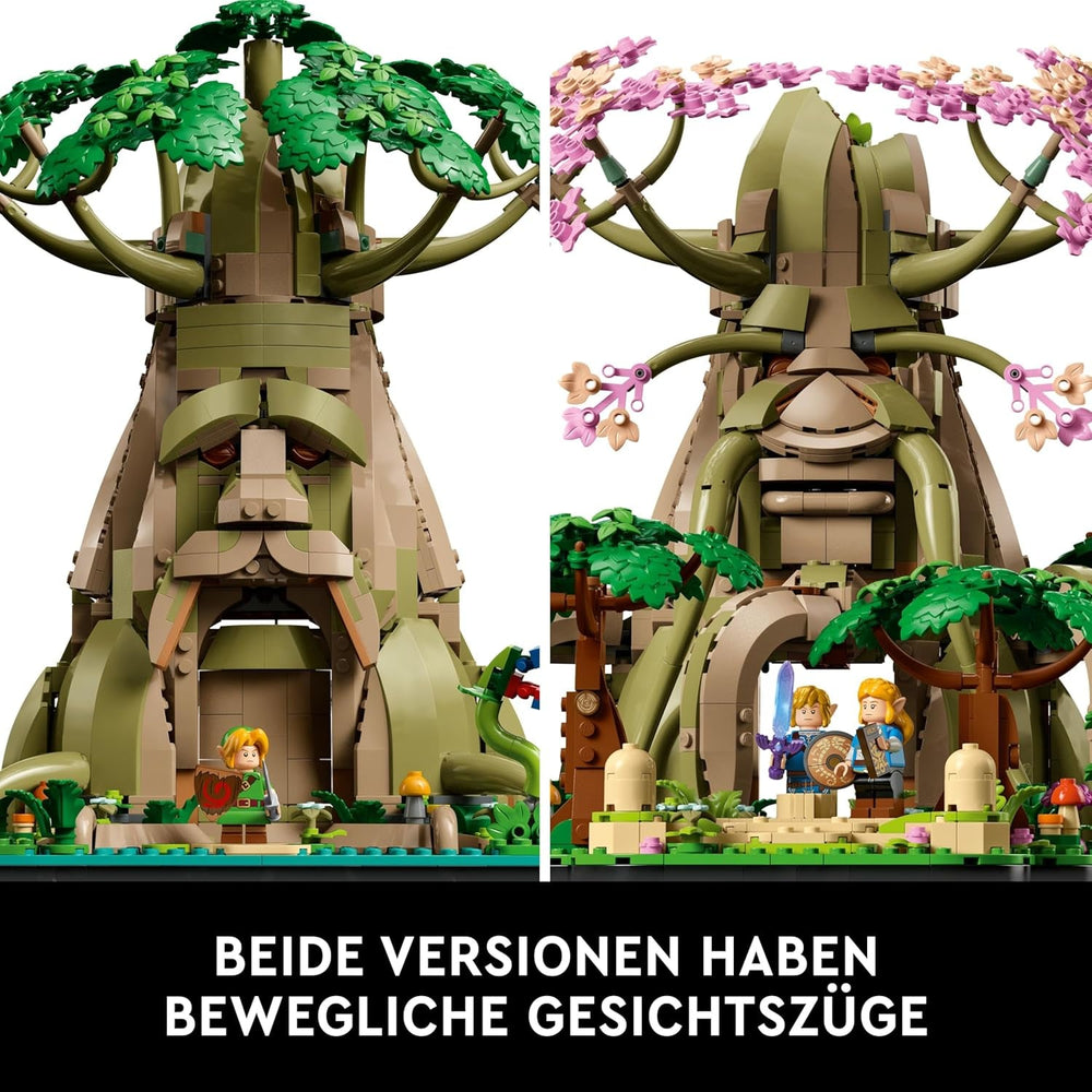 LEGO The Legend of Zelda Deku-Baum 2-in-1 - Sammlerstück zum Ausstellen mit Prinzessin Zelda & 3 Link Minifiguren - Bauset für Erwachsene & Geschenkidee für Videospiel-Fans - 77092