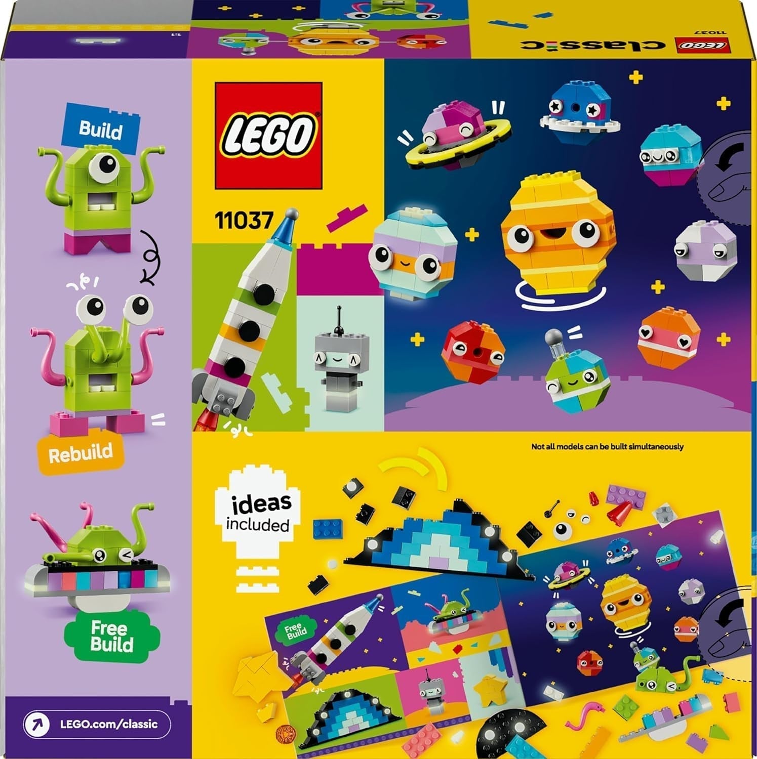 LEGO Classic Creative Space Planets Modèle de construction du système solaire pour enfants Jouet spatial avec fusée Vaisseau spatial Planètes et extraterrestres Cadeau pour enfants de 5 ans Garçons et filles 11037 Jeux de construction Beuche den LEGO-Store