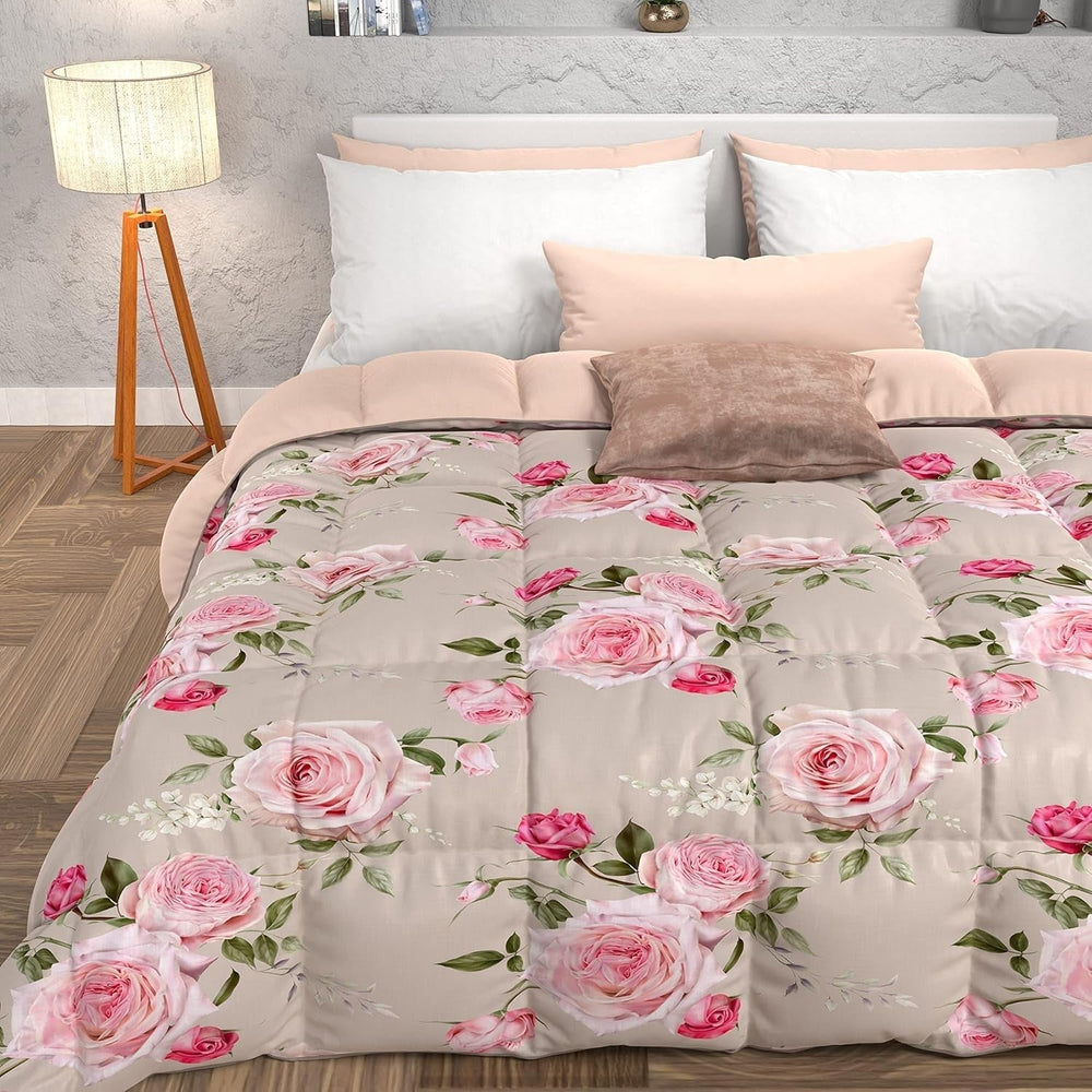 PETTI Artigiani Italiani - Couette d'hiver, Couette d'hiver, Couette simple, Double face, Impression monochrome et numérique, microfibre 100% hypoallergénique, Fabriqué en Italie