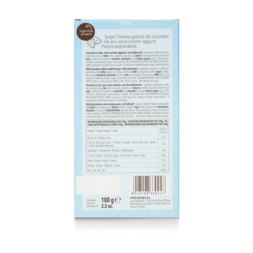 Barres au lactose, sans sucre ajouté, 100g