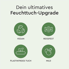 LILLYDOO Lingettes humides vertes, 600 unités (10 x 60), 100 % sans plastique, résistantes aux déchirures – Sans parfum, douces et naturelles, nettoyage doux pour les peaux sensibles, testées dermatologiquement