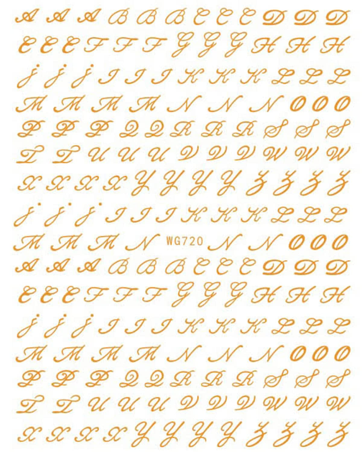 6 Blatt Nagelsticker Alte Alphabetzahlen Nagelaufkleber Selbstklebend Alte Briefe Nail Art Sticker Dekoration Nageldesign Zubehör