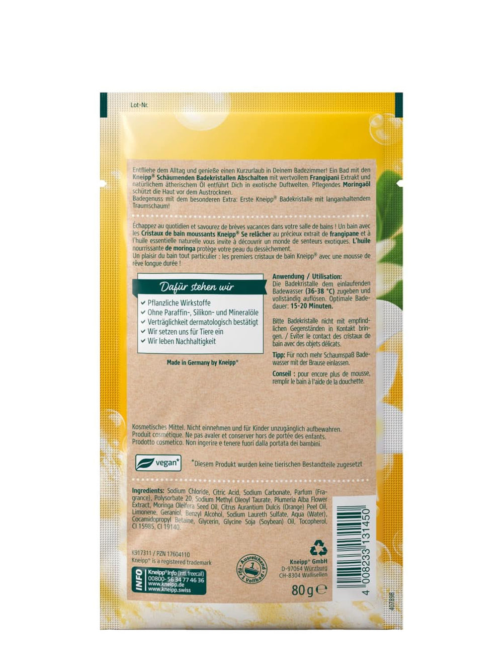 Kneipp, sels de bain pétillants, 80 grammes Douche et bain Naty Shop
