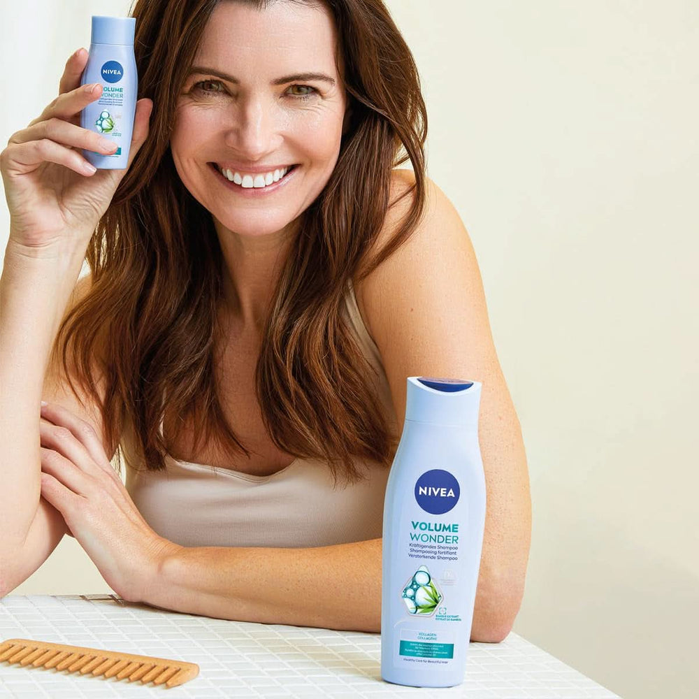 NIVEA Volume Wonder Shampooing fortifiant, shampooing volumateur, 50 ml Douche et bain Naty Shop