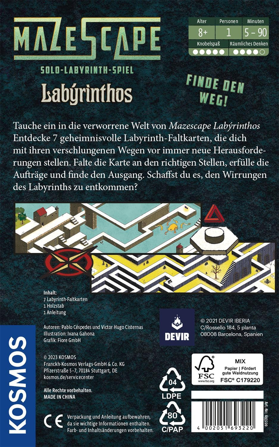 Kosmos Mazescape Labyrinthe : Jeu