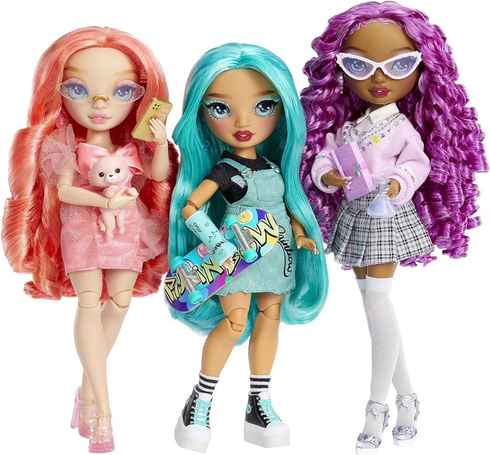 Rainbow High Fashion Doll - Pinkly Paige - Poupée mannequin rose dans une tenue tendance - avec des lunettes et plus de 10 accessoires de jeu colorés - Idéale pour les 4-12 ans et les collectionneurs