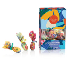 Coffret cadeau avec ovetti di cioccolato collection Camelia 200 g