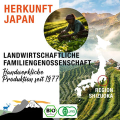 ORIGEENS BIO MATCHA CEREMONIAL GRADE „SHIKA” - Ceai japonez organic, provenit din Shizuoka - Matcha Latte/Usucha - Pliculeț de reumplere de 30 g - Ceai verde Matcha pulbere organic de calitate ceremonială