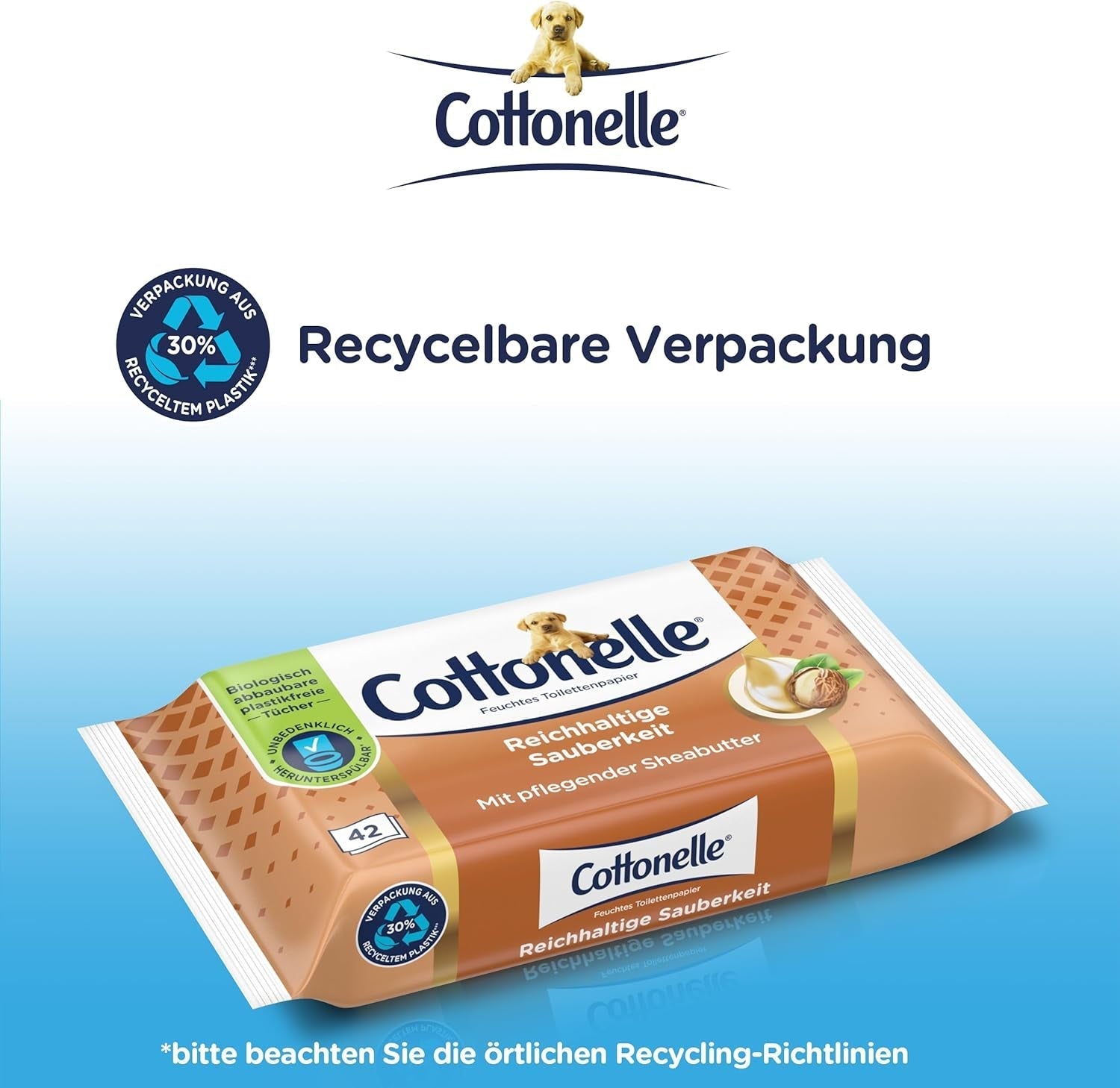 Lingettes humides, My Spa Experience - Cachemire et beurre de karité, biodégradables, sans plastique, refermables, pack économique, 12 X 42 lingettes humides