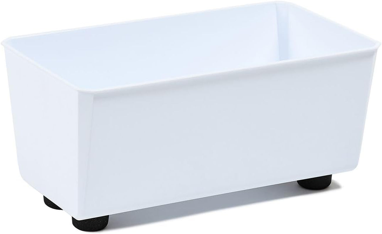 Jardinieră dreptunghiulară LAMELA cu picioare elegante – Ghiveci gri cu aspect de beton, fabricat din plastic robust, 37x17 cm, 6L – Rezistent la intemperii și ușor de curățat – Pentru interior și exterior