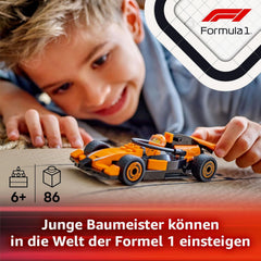 LEGO City F1 Rennfahrer mit McLaren Rennauto - Spielzeug Formel 1 Modell mit Rennwagen und Minifigur - Kleines Geschenk für Jungen und Mädchen ab 6 Jahren oder Motorsport Fans 60442