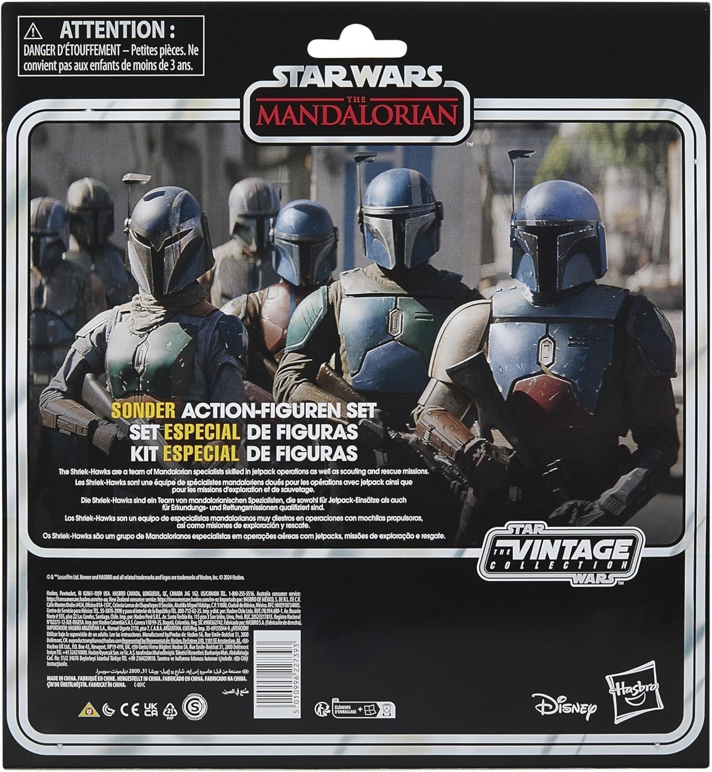 Star Wars Vintage Collection Mandalorian Shriek-Hawk, Pack de 4 Mandalorian, échelle 9,5 cm figurines Naty Shop