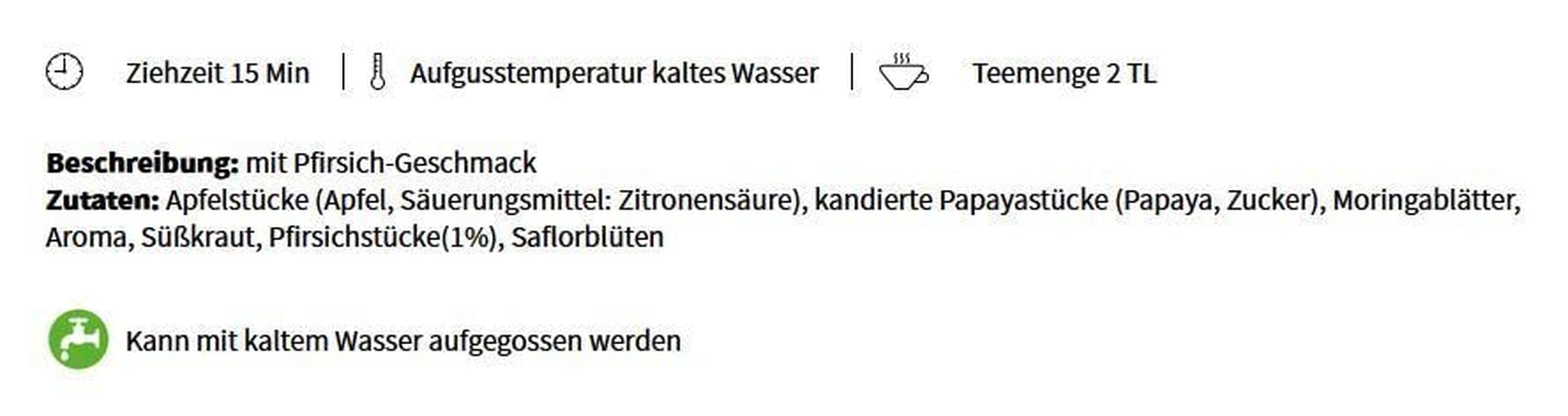 Thé aux fruits Cold Brew "Pêche" Infusion froide - 100 g