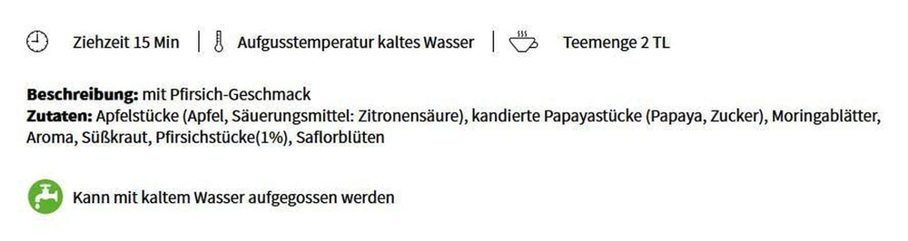 Thé aux fruits Cold Brew "Pêche" Infusion froide - 100 g