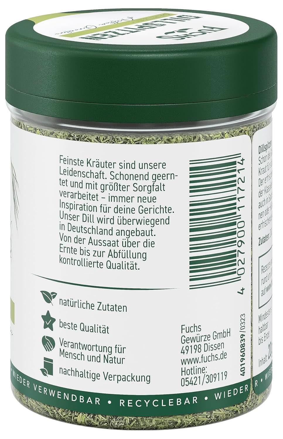 Aneth haché Fuchs, 20 grammes Condimente Naty Shop