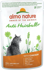 Almo Nature Functional - Anti-boules de poils - Nourriture humide pour chat adulte et mature - chez les chiots - Combat la formation de boules de poils - 70 g (paquet de 30)