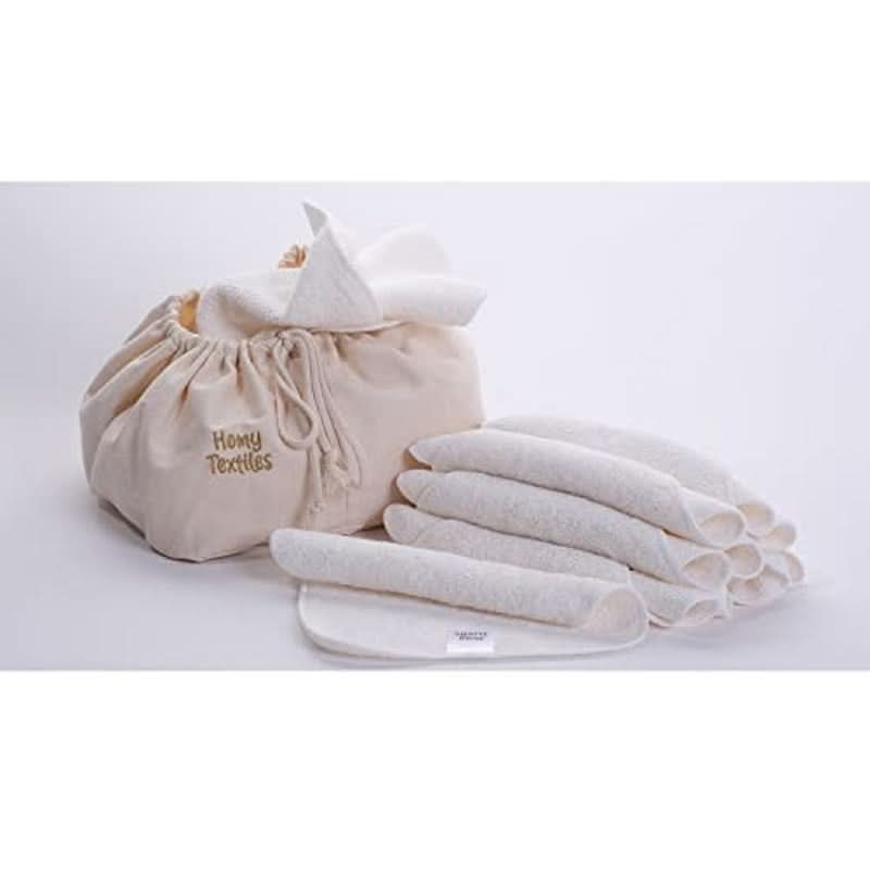 Lot de 25 gants de toilette bébé en bambou Mère et Enfant Naty Shop