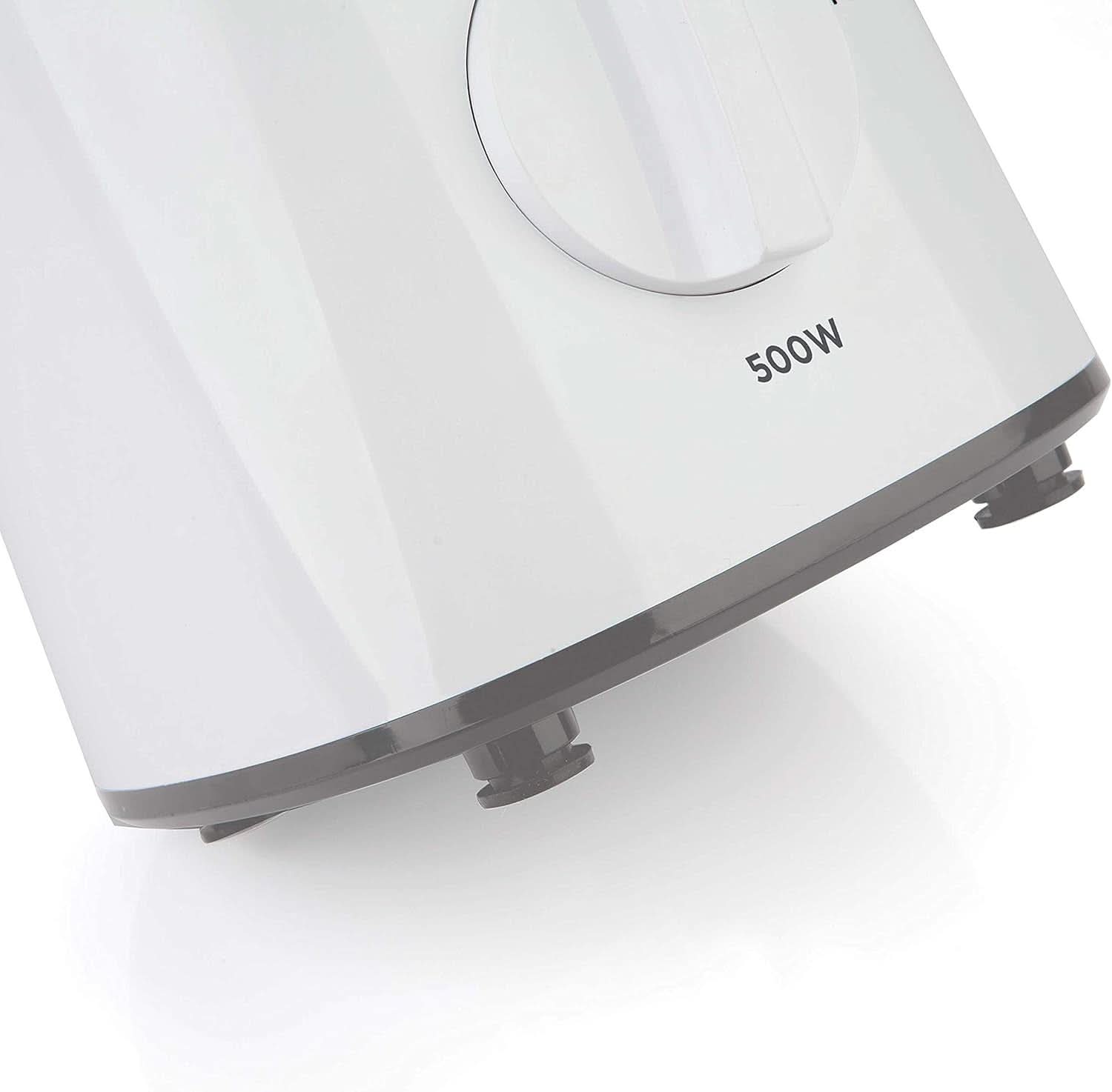 BLACK+DECKER Batteur sur socle | 500W | 2 vitesses | Fonction d'impulsion | Tapis Glask | 1,5L | Edelstahlmesser Mit 4 Klingen | Herausnehmbar Und Leicht Zu Reinigen | Cuisine Weiß Und Grau Naty Shop