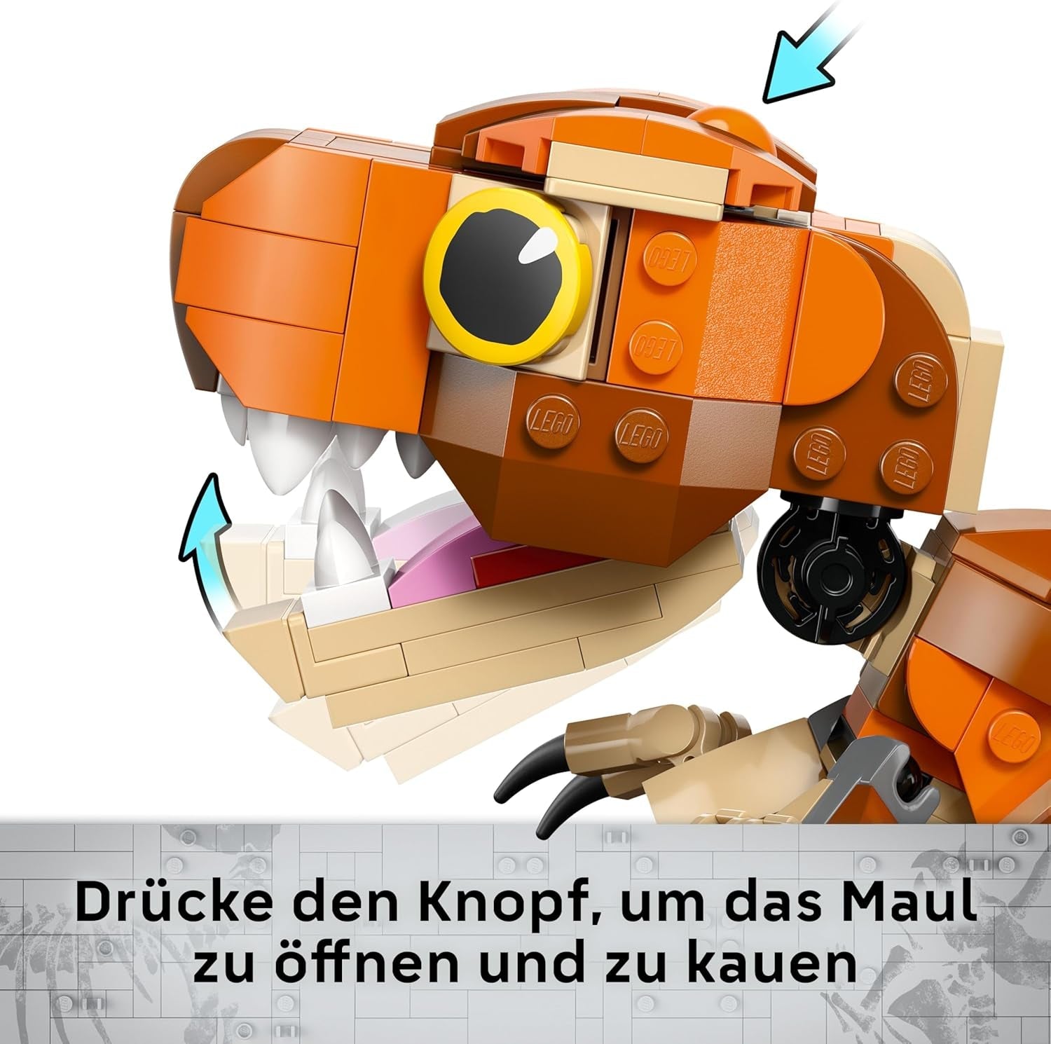 LEGO Jurassic World Little Eatie: T.Rex, Bauspielzeug für Jungen und Mädchen ab 7 Jahren, Bauset mit Dinosaurier, Geschenk für Kinder, Modell mit beweglichem Maul, Kopf und Schwanz 76967