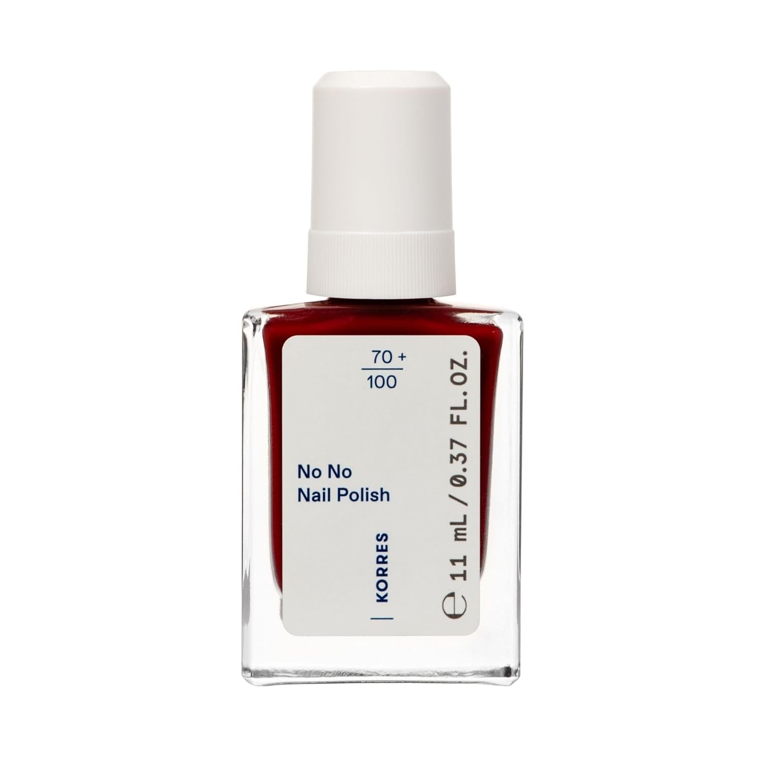 KORRES Base de vernis à ongles No No - Base 10 % végétalienne sans démoulage, pour une couleur longue tenue et résistante aux éclats, 11 ml - Ongles naturellement manucurés, sans substances nocives