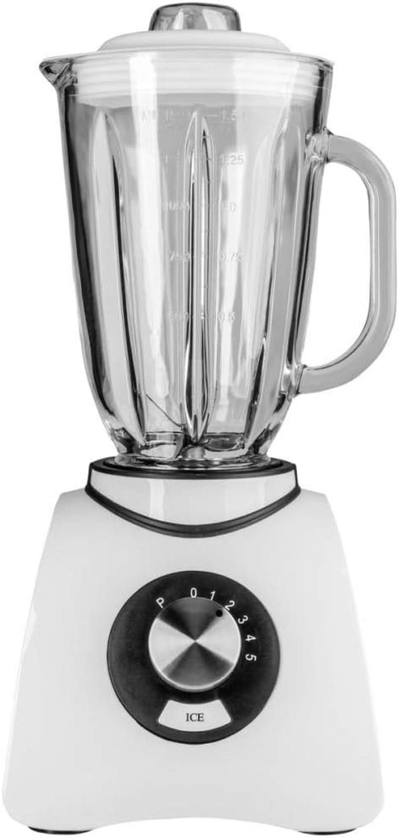 Gastroback 40898 Vital Basic, avec fonction de broyage de glace intégrée, mélangeur à moteur 600 watts, mélangeur à moteur, 1,5 litre, cuisine blanche Naty Shop