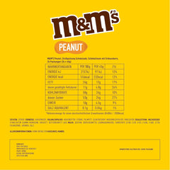 M&M's Peanut Chocolate Bulk Pack 24 x 45 g Lentilles au chocolat aromatisées aux cacahuètes Cadeau au chocolat (1080 g) Idéal comme friandise sur le thème du football