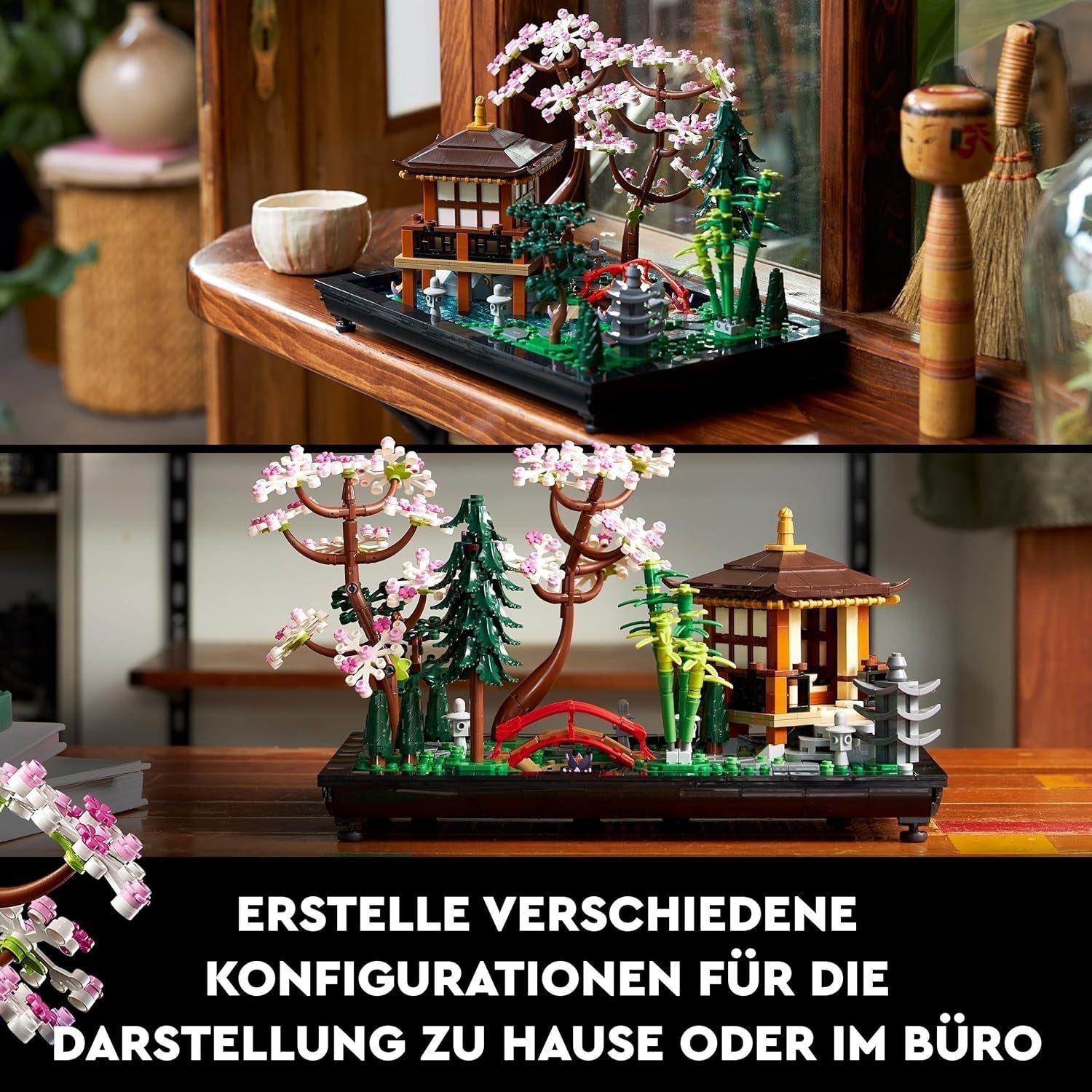 Lego Icons Garden Of Silence - Ensemble de jardin botanique zen pour adulte avec fleurs de lotus - Décoration de bureau d'inspiration japonaise personnalisable - Cadeau pour femme et homme 10315 Jeux de construction Besuche den LEGO-Store
