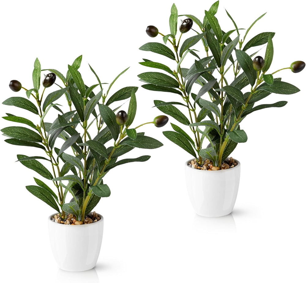 PASCH® 4Er Set Tropische Kunstpflanzen Wie Echt (35Cm) in Weißen Keramiktöpfen: U.A. Monstera Künstlich & Areca Kunstpalme | Künstliche Pflanzen Im Topf | Fake Plant | Kunstblumen Im Topf
