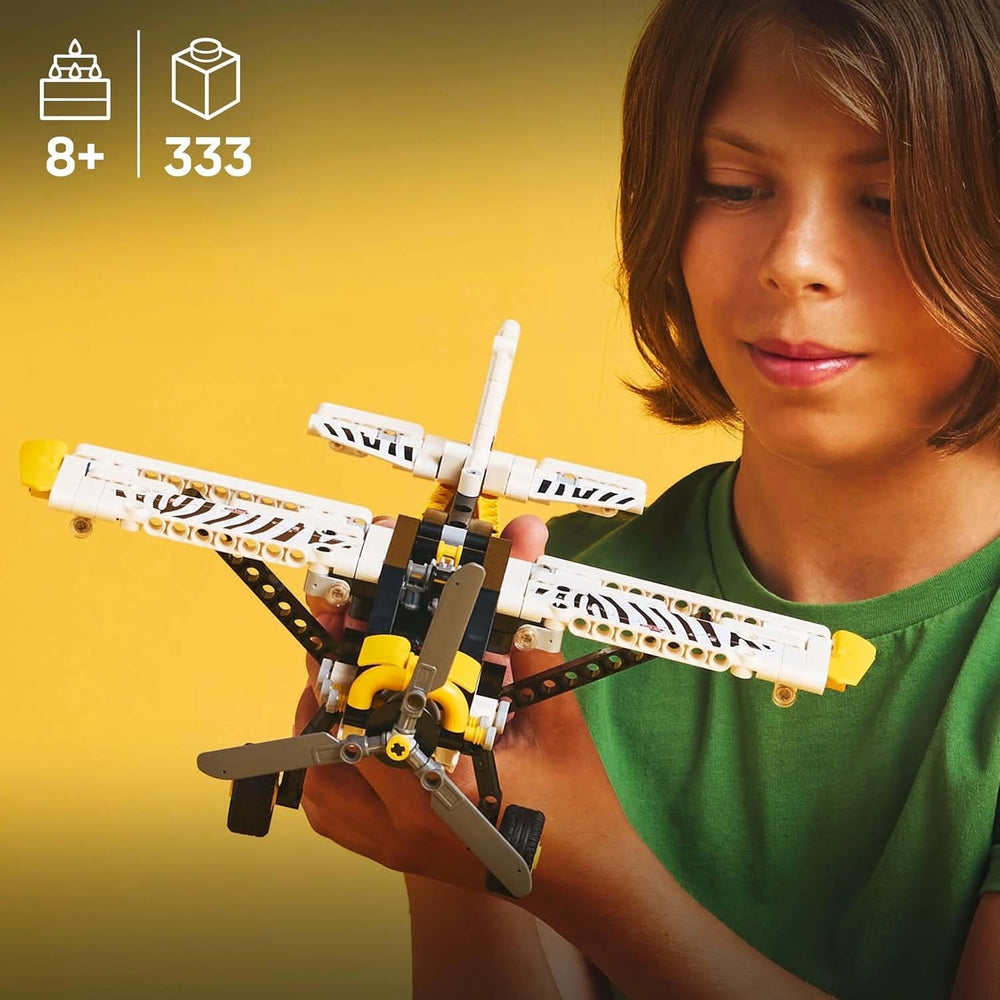 Jouet de construction d'avion à hélice LEGO Technic pour enfants, cadeau pour garçons et filles de 8 ans, moteur à piston 4 cylindres, modèle d'avion à hélice rotative 42198 Ensembles de construction Besuche den LEGO-Store