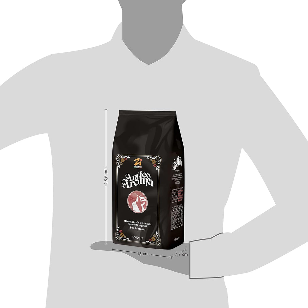 Café en grains aromatiques Zicaffé Espresso Antico, paquet de 1 (1 x 1 kg)