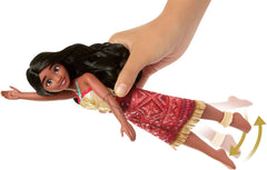 Mattel Toys Disney Moana 2 Tautai Moana Poupée mannequin de natation avec 2 accessoires, haut et jambes changeant de couleur pour les mouvements de natation inspirés du film JFF09