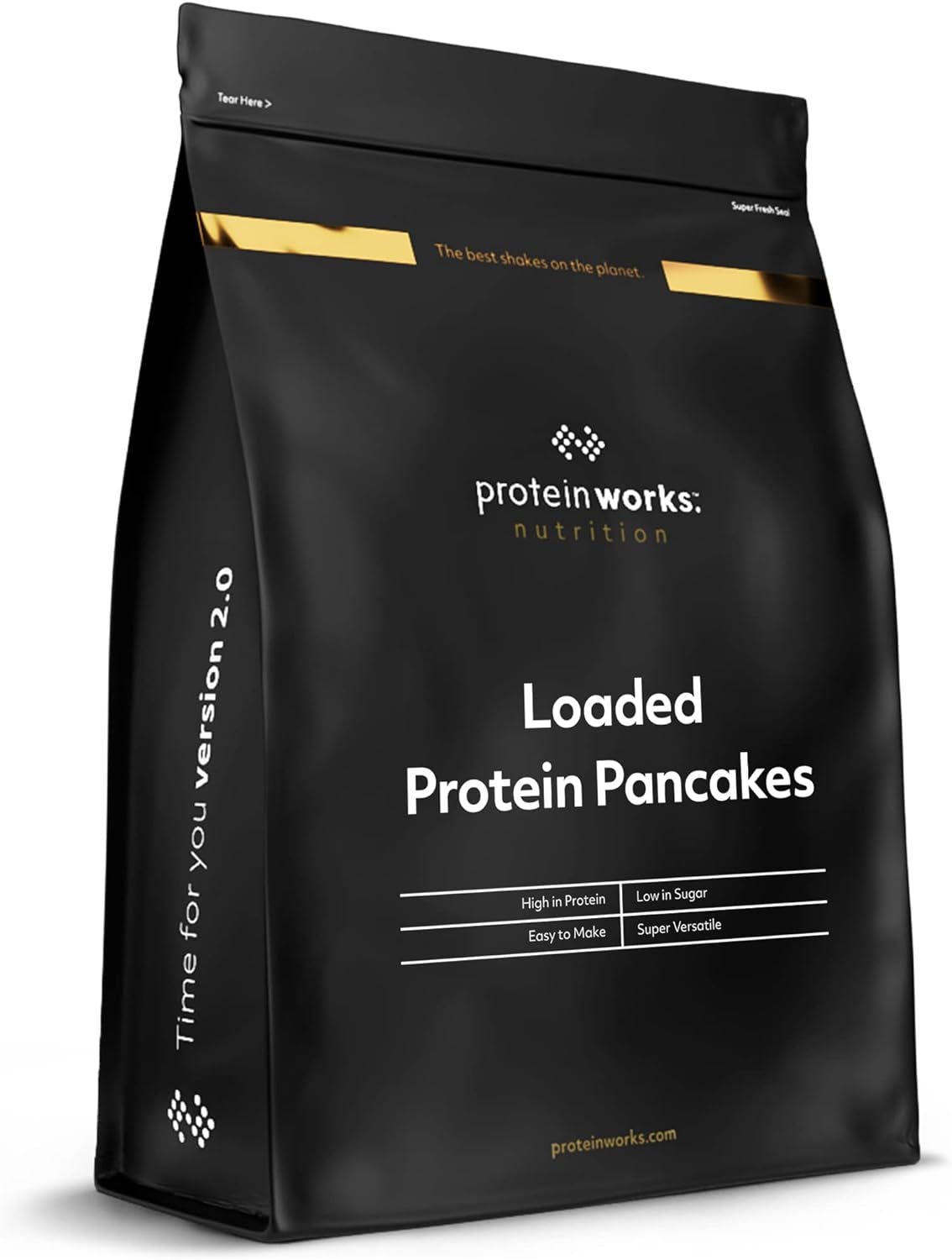 Protein Works - Pfannkuchen protéiné chargé | Mélange de pâtisseries haut de gamme | Crêpes Eiweiss | Crêpes protéinées | 8 portions | Naturel | 500G Mélange pour la pâtisserie et la cuisine Naty Shop