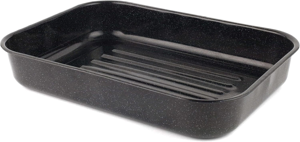 Russell Hobbs CW9161 Romano 34Cm Bräter en émail - Mit Gitter, Rechteckige Auflaufform Mit Rost, Spülmaschinenfest Ofenform, Grill Auflaufform, Bratform Für Backofen Ofenbeständig Bis 230 Degree Moules et plateaux pour la cuisson Naty Shop 42Cm